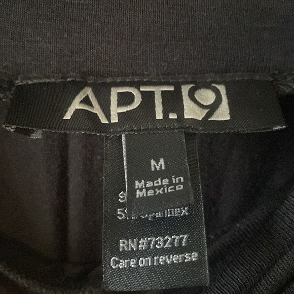 NWOT Womens Apt 9 Medium Midi Asymmetrical Skirt in Black, Stretchy Waistband - Picture 4 of 5